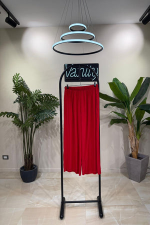 Pantalone palazzo viscosa - Rosso