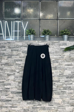 Gonna ovetto costine - Nero