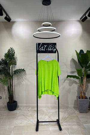 Maglia spacchi tasche - Verde acido