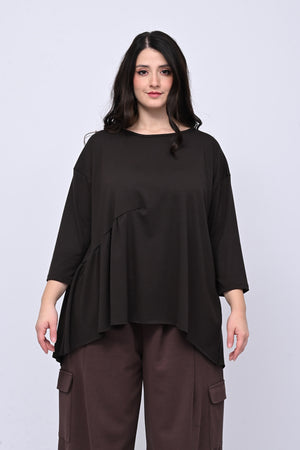 Maglia over balza - Moro