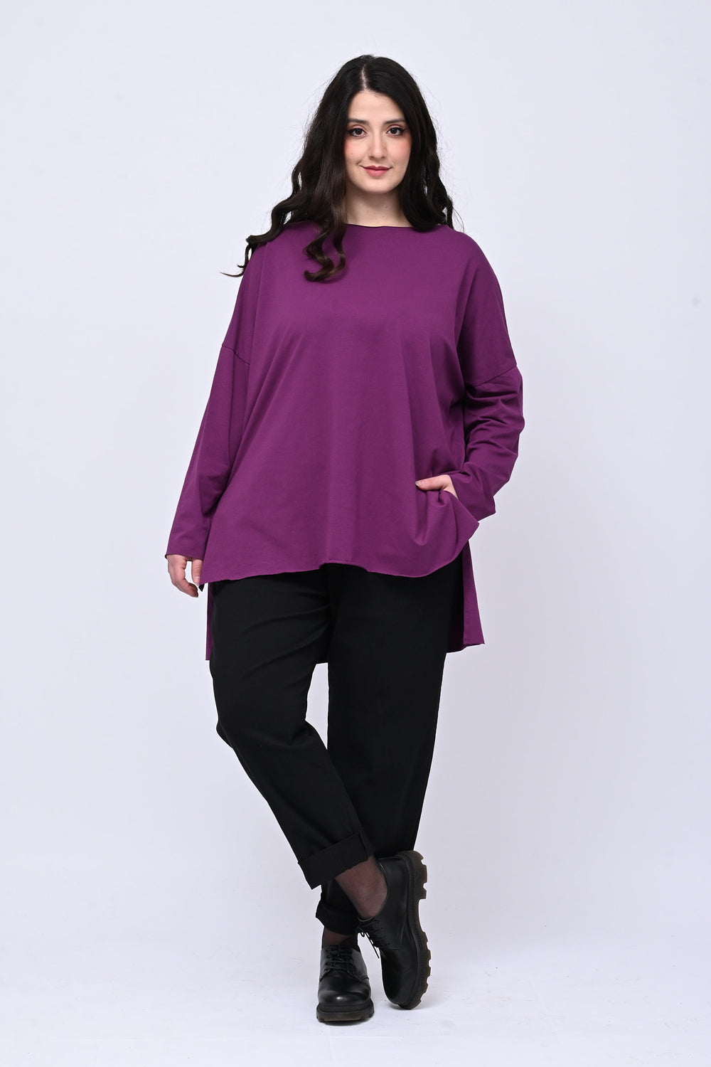 Bengaline oversized trousers - Black