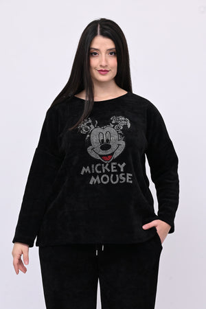 Tuta ciniglia Topolino - Nero