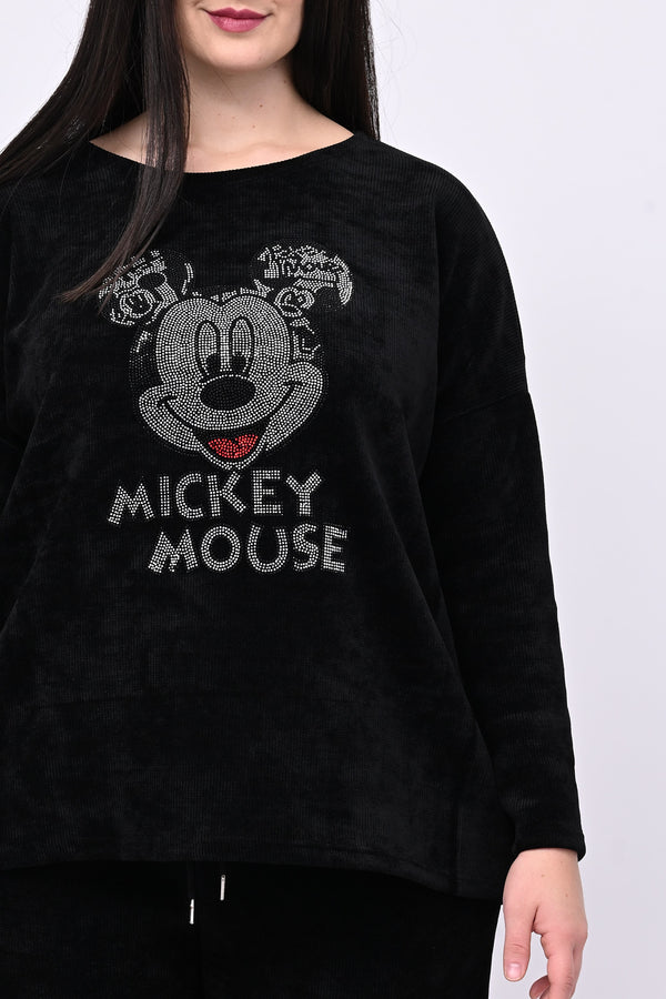 Tuta ciniglia Topolino - Nero