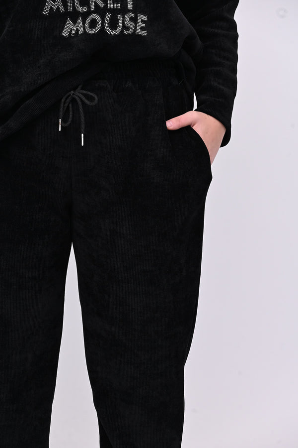 Tuta ciniglia Topolino - Nero