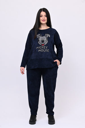 Tuta ciniglia Topolino - Blu