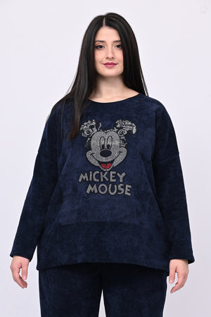 Tuta ciniglia Topolino - Blu