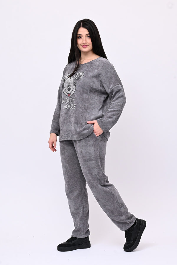 Tuta ciniglia Topolino - Grigio