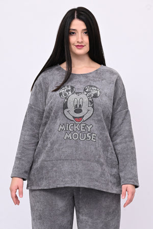 Tuta ciniglia Topolino - Grigio