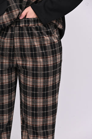 Completo neoprene tartan taschino - Nero