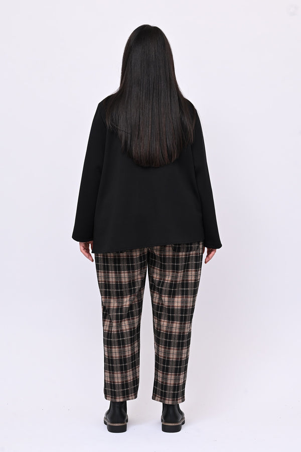 Completo neoprene tartan taschino - Nero