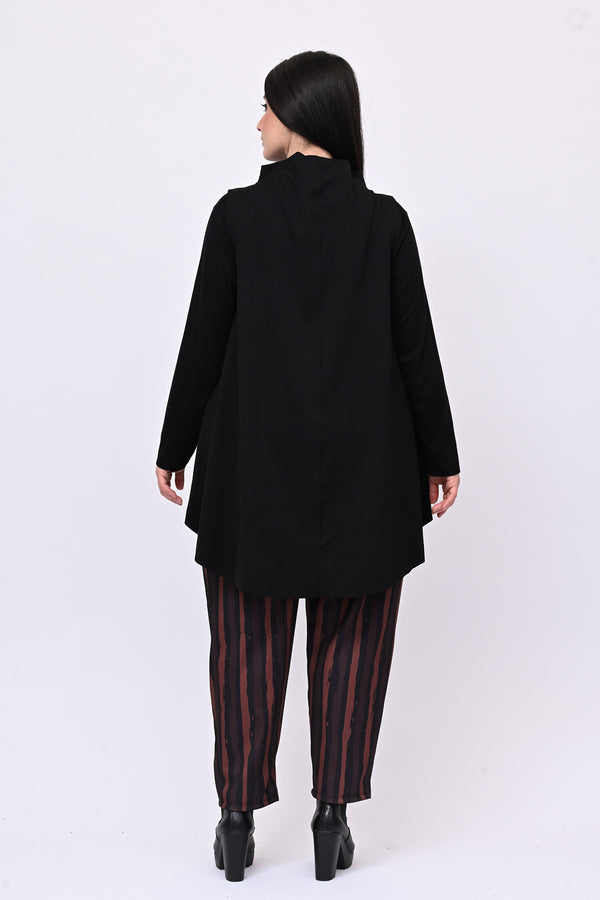 Completo righe ecopelle - Moro