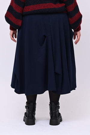 Gonna ruota cuciture - Blu