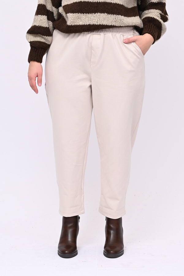 Pantalone punto Milano tasche - Burro