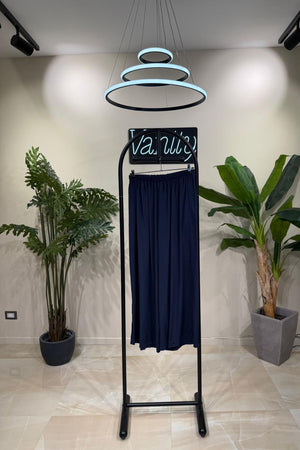 Pantalone palazzo viscosa - Blu