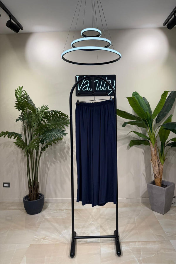 Pantalone palazzo viscosa - Blu