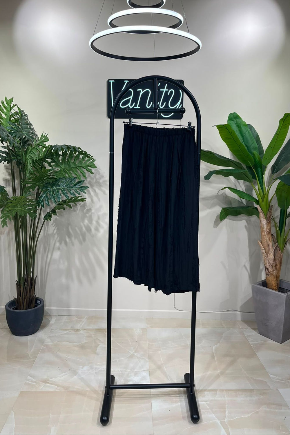 Pantalone raso cuciture - Nero
