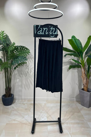 Pantalone raso cuciture - Nero