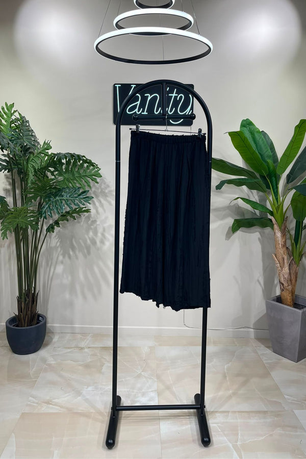 Pantalone raso cuciture - Nero