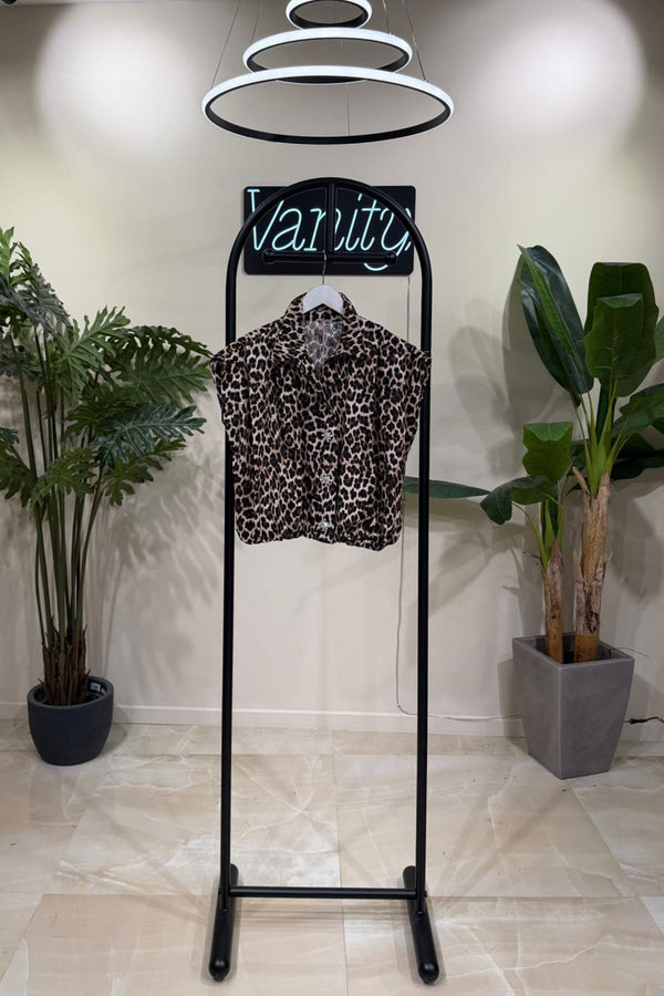 Camicia crop animaler - Maculato