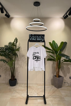 Maglia bordo LOVE - Bianco