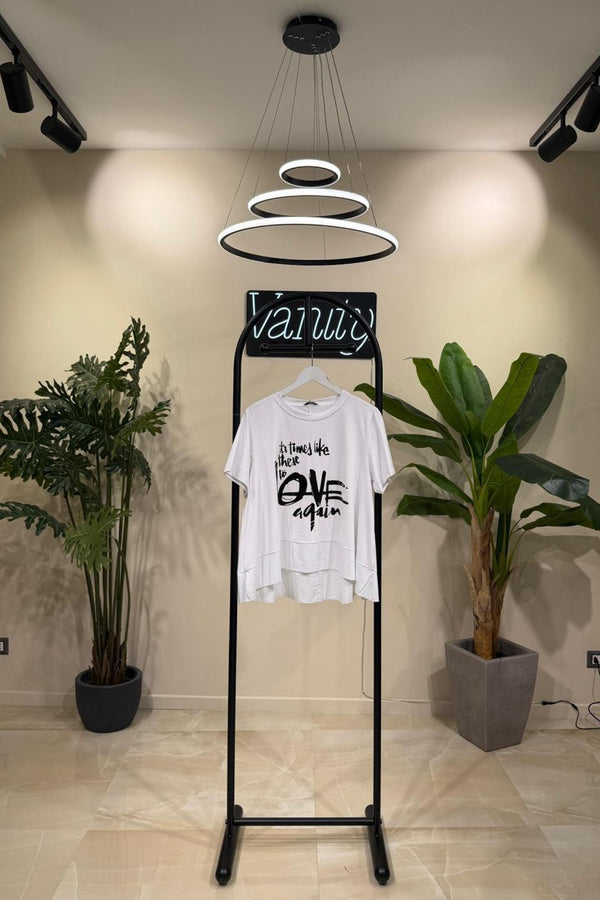 Maglia bordo LOVE - Bianco