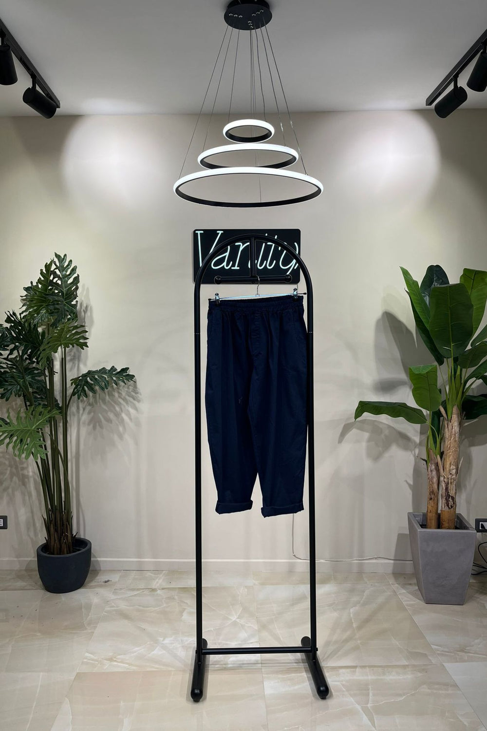 Pantalone cotone tasche - Blu