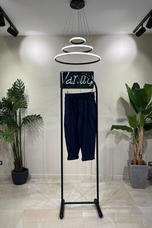 Pantalone cotone tasche - Blu