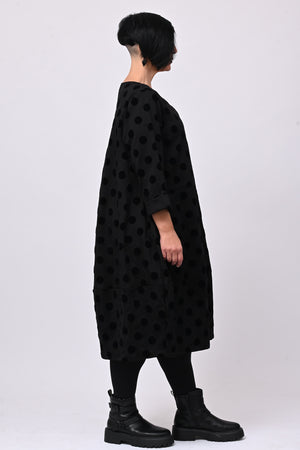 Abito palloncino pois - Nero