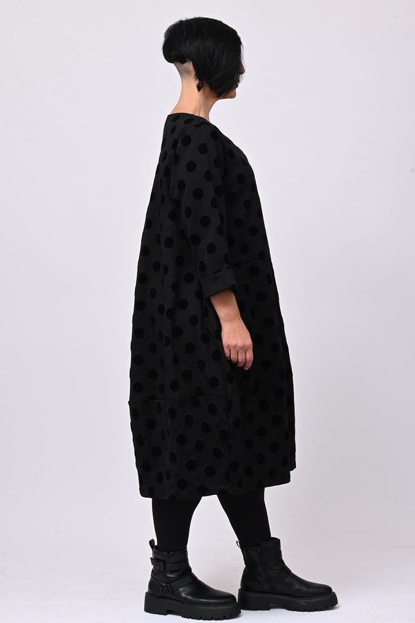 Abito palloncino pois - Nero