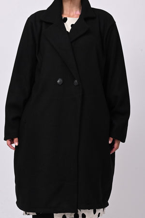 Cappotto over doppio petto - Nero