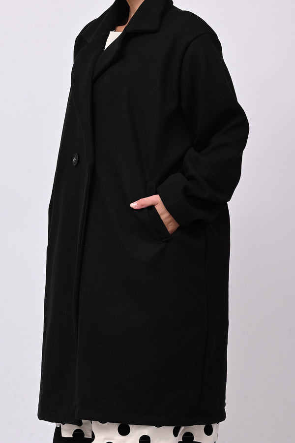 Cappotto over doppio petto - Nero