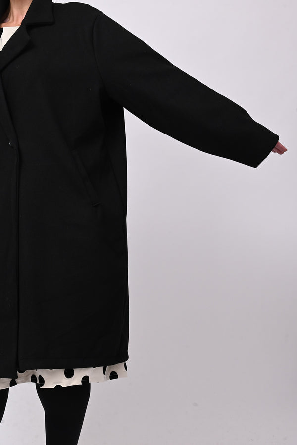 Cappotto over doppio petto - Nero