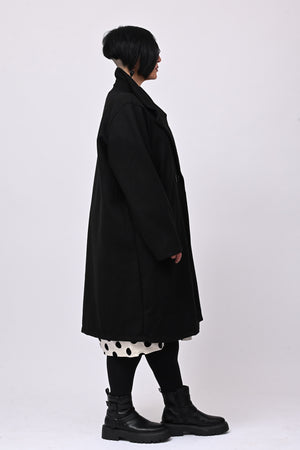 Cappotto over doppio petto - Nero