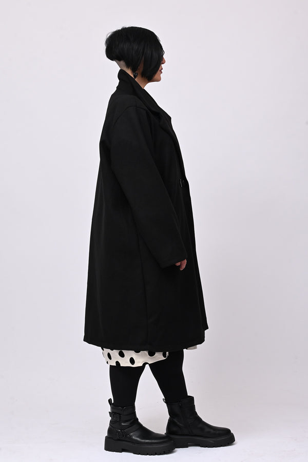 Cappotto over doppio petto - Nero