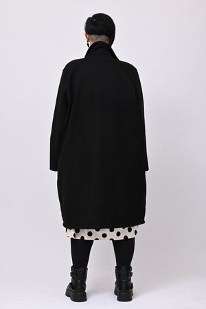 Cappotto over doppio petto - Nero