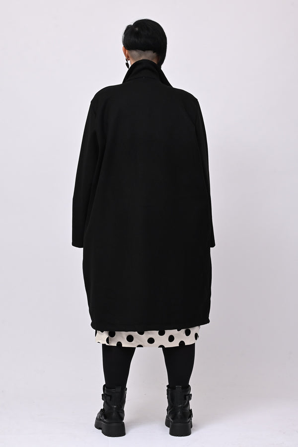Cappotto over doppio petto - Nero
