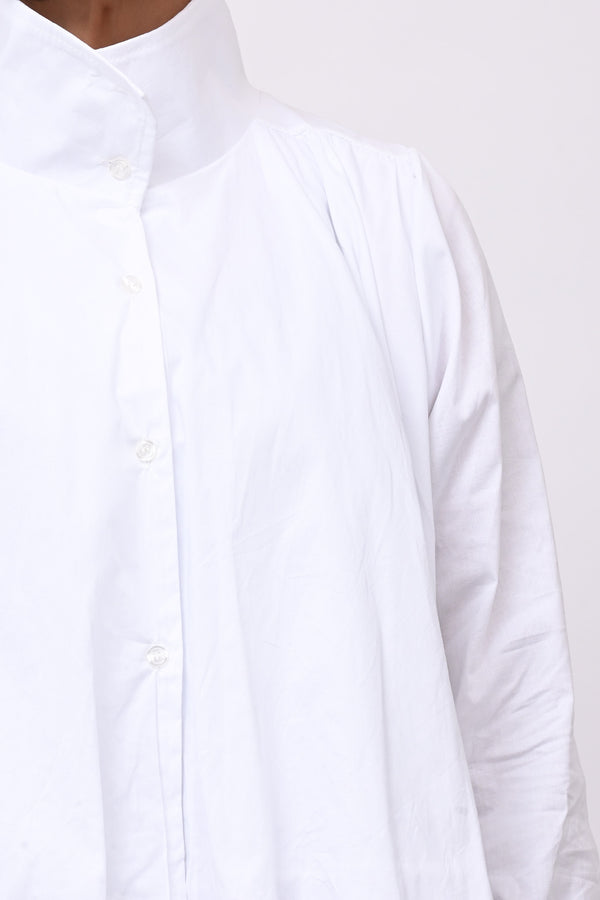 Camicia crop lupetto - Bianco