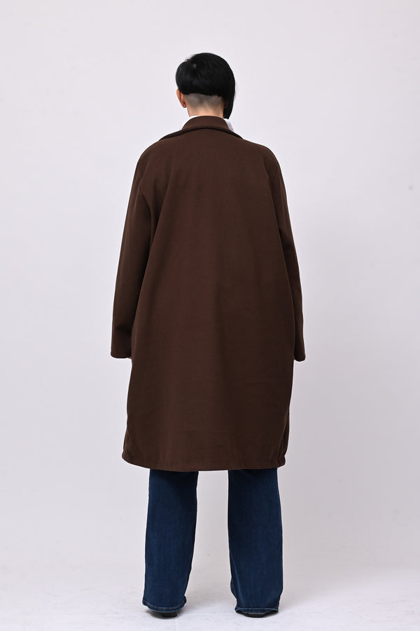 Cappotto over doppio petto - Moro