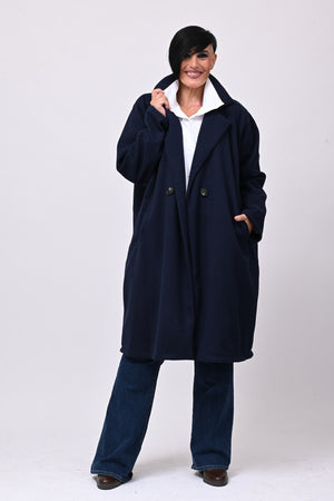 Cappotto over doppio petto - Blu