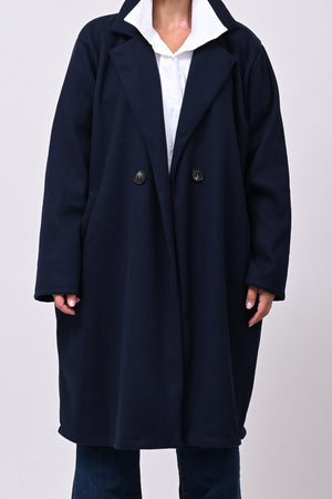 Cappotto over doppio petto - Blu