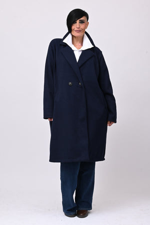Cappotto over doppio petto - Blu