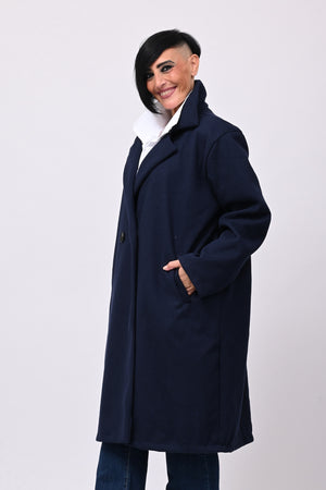 Cappotto over doppio petto - Blu
