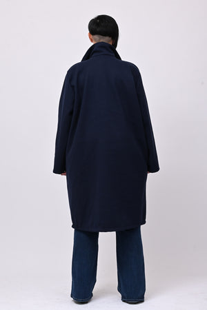 Cappotto over doppio petto - Blu