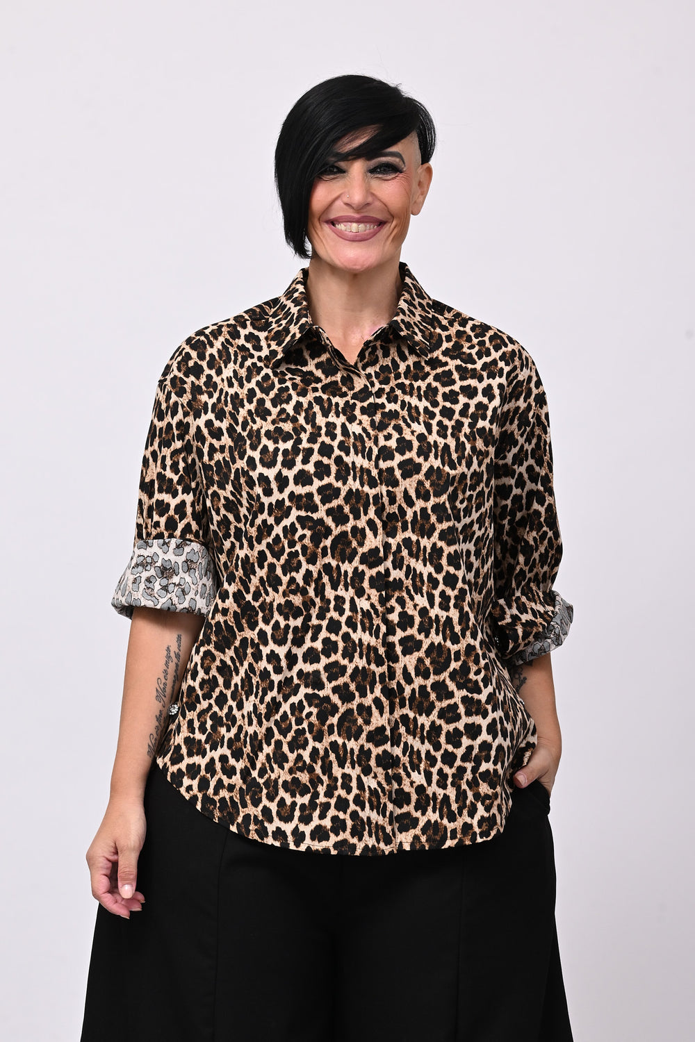 Camicia maculata bottoni - Maculato