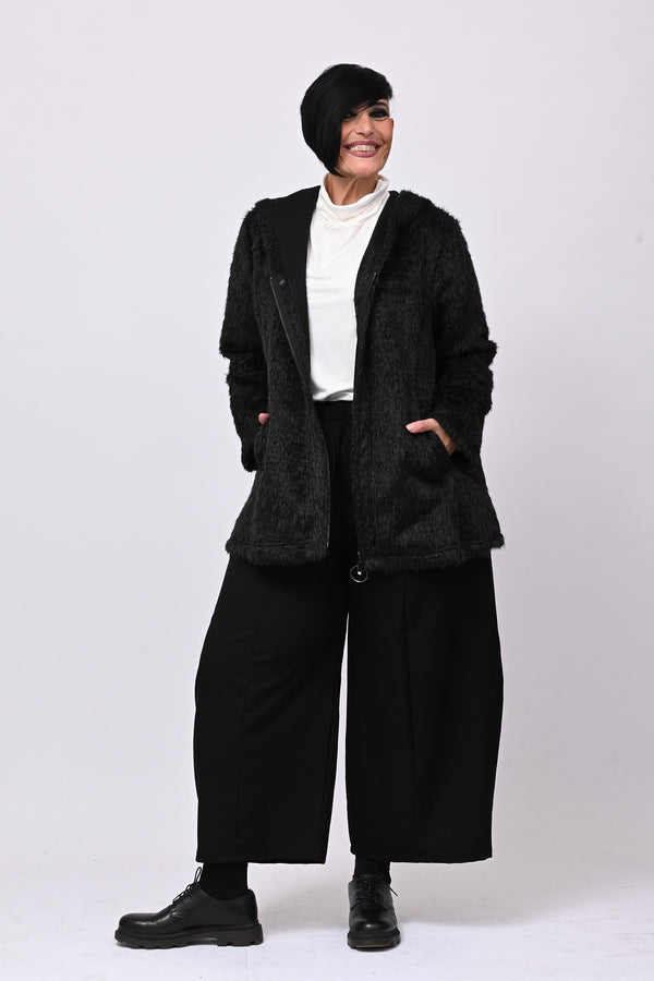 Teddy cappuccio zip - Nero
