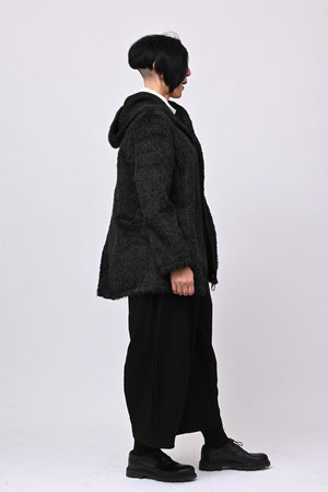 Teddy cappuccio zip - Nero
