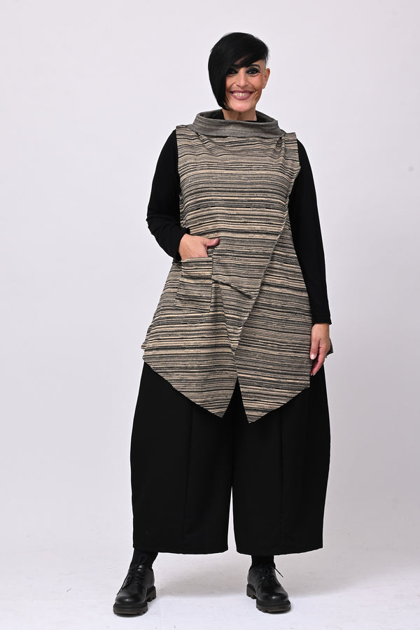Gilet punte rigato - Biscotto