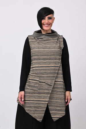 Gilet punte rigato - Biscotto