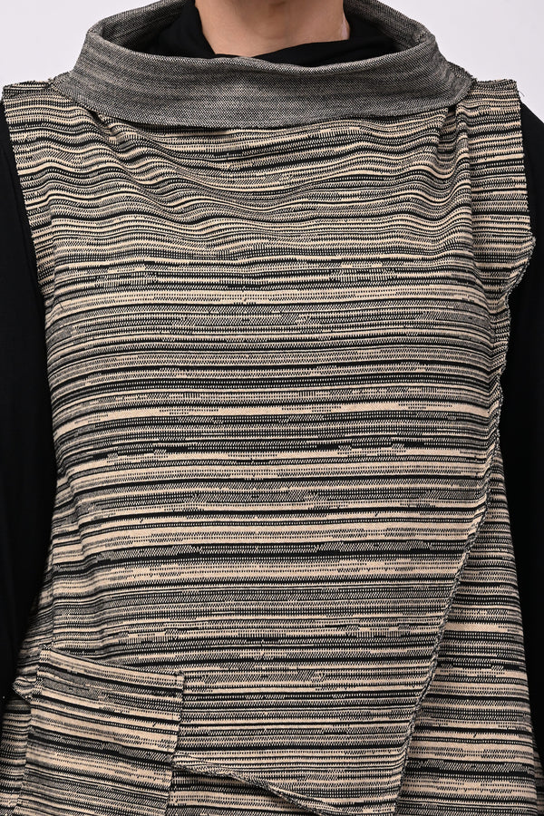 Gilet punte rigato - Biscotto