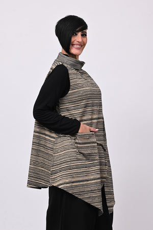 Gilet punte rigato - Biscotto
